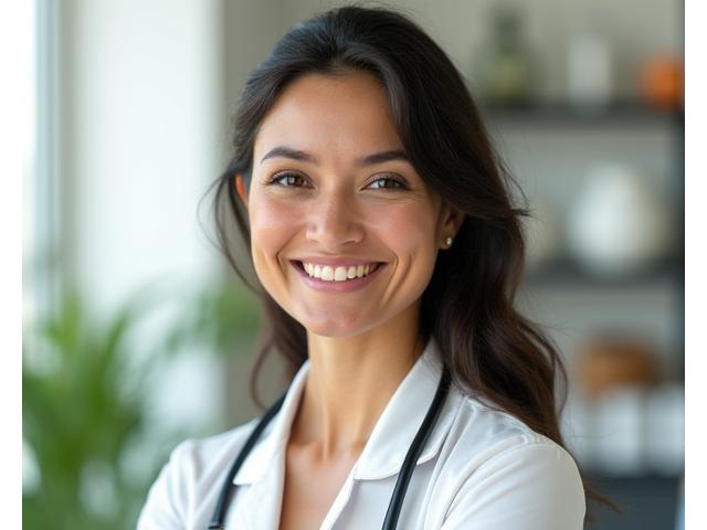 Dr. Anya Sharma, Functional Nutritionist, smiling professionally in a bright setting.