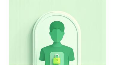 Illustration of a person with a digital profile icon, symbolizing personal information and account details.