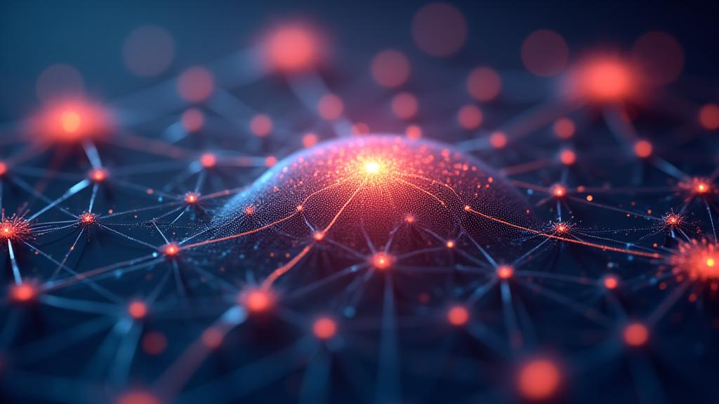 Abstract representation of a personalized data stream or AI matching process, with connected nodes and subtle health-related icons (heartbeat, leaf, brain), conveying intelligent, tailored recommendations.